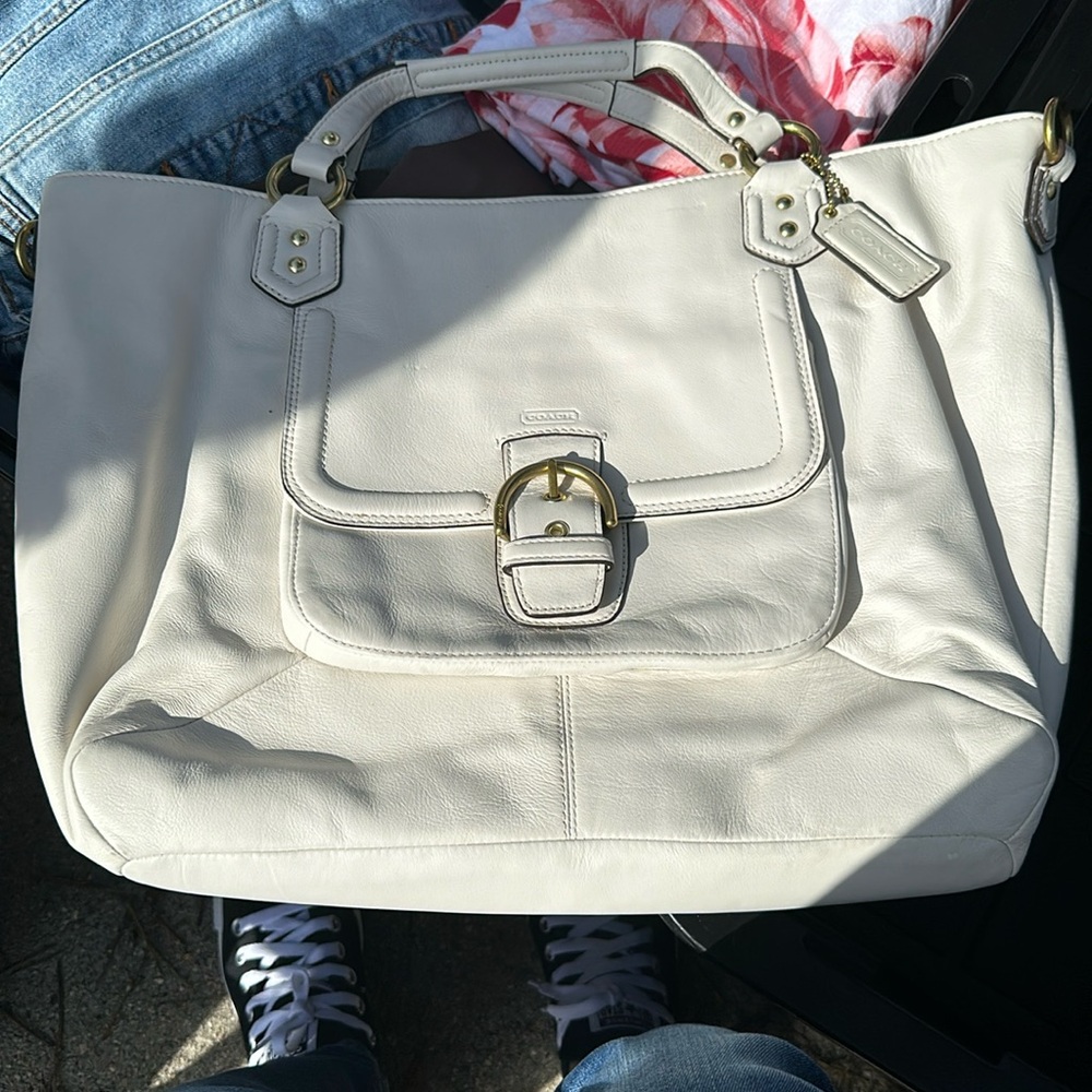 White coach bag